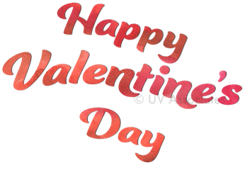 Happy Valentine's Day in bold watercolors and a bold charming, dancing script 