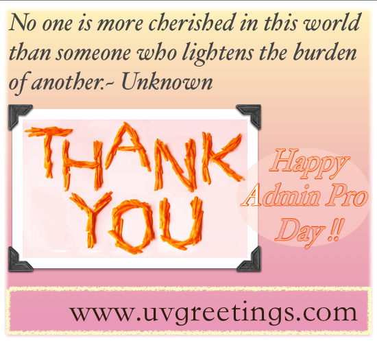 Quote for Saying Thank you on Administrative Professionals' Day®