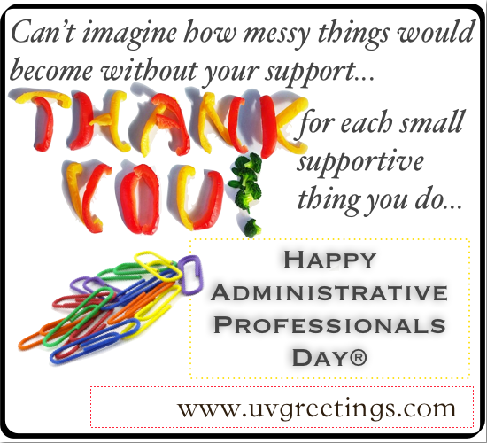 eCard wishing Happy Administrative Professionals' Day® - Thank You for each smal