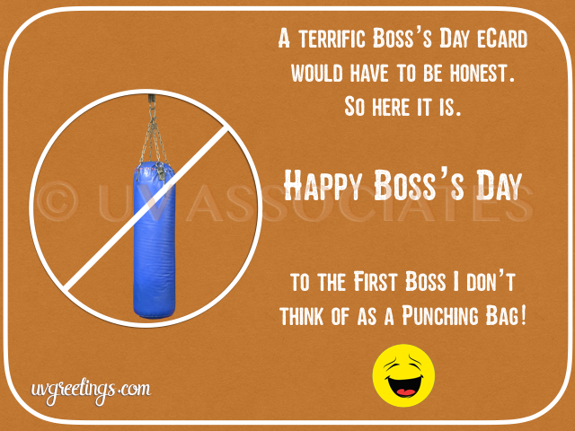 Happy Boss's Day to the First Boss who doesn't seem like Punching Bag