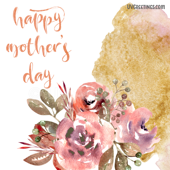 Ecard - Watercolor Flowers for Mother’s Day
