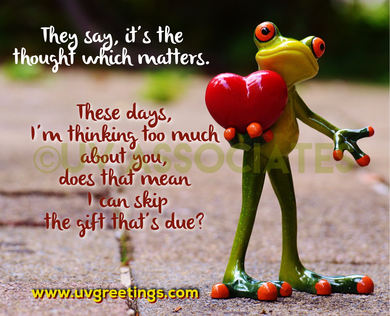 Thinking of you eCard with Funny Frog