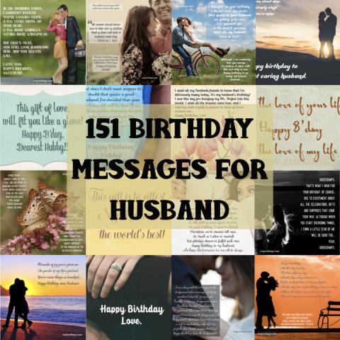 Happy birthday Husband - 151 Birthday Messages - Cover Collage 