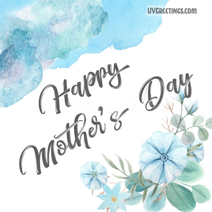Blue Watercolor Soothing eCard for Mother’s Day