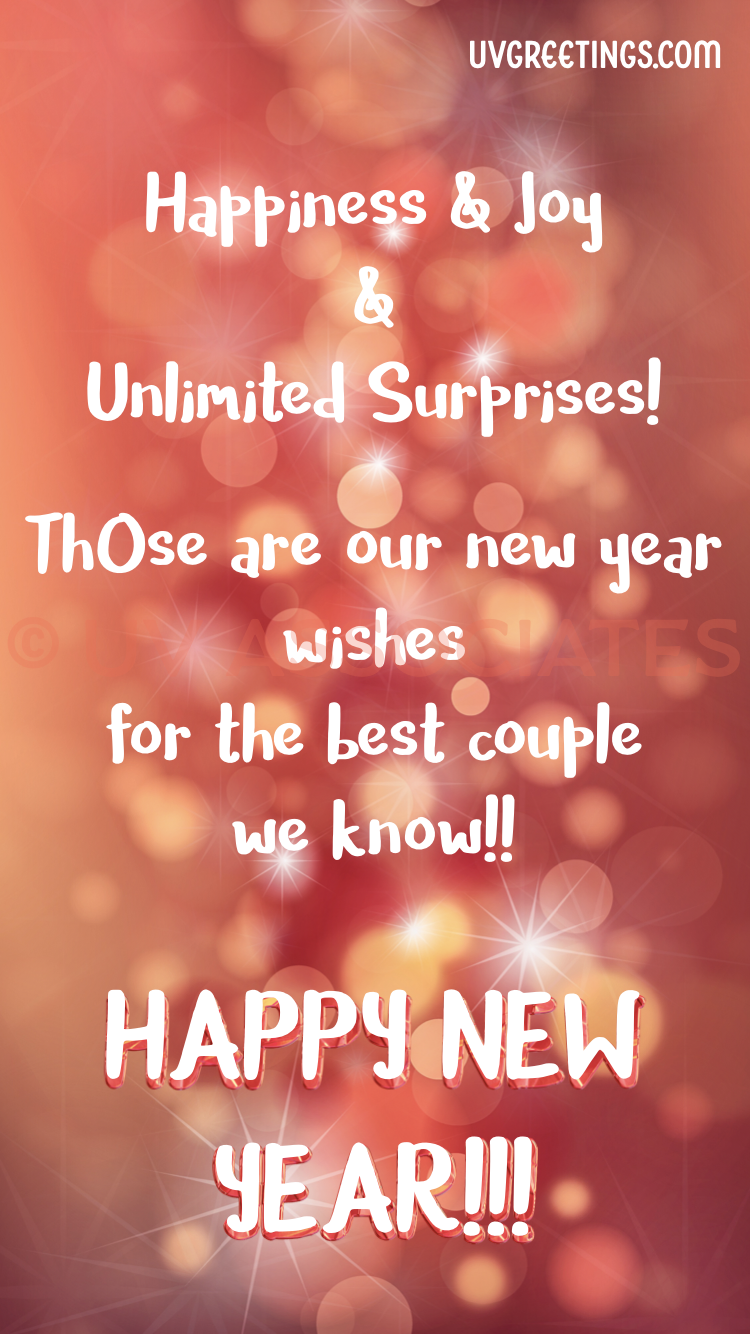 New year greeting for the best couple we know