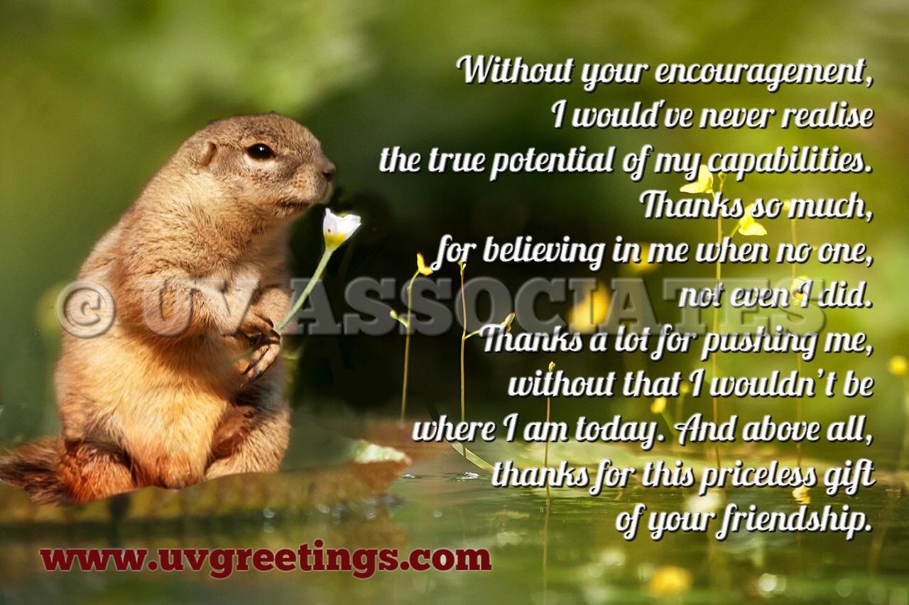 Thank You eCard Priceless Friendship Squirrel