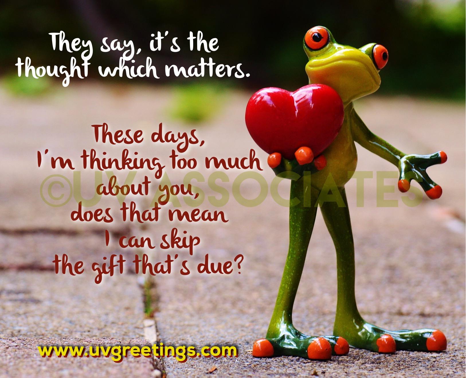 Thinking of you eCard with Funny Frog