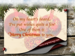 Merry Christmas Postcard - Heart's Pinboard
